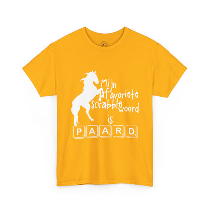Mijn favoriete scrabble woord is PAARD