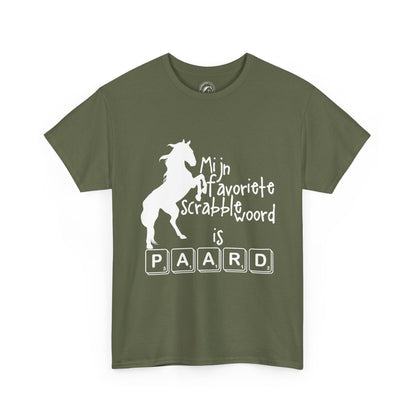 Mijn favoriete scrabble woord is PAARD