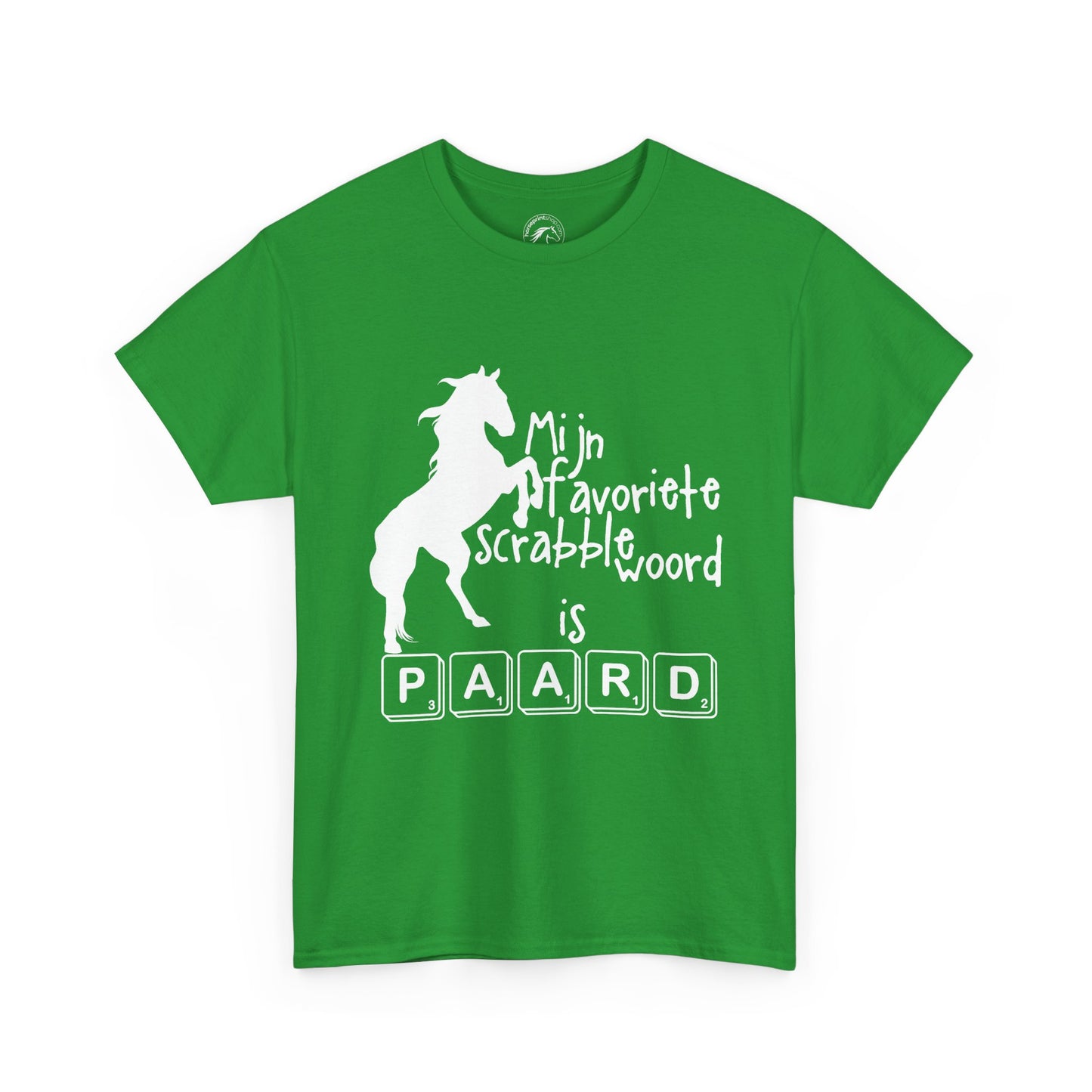 Mijn favoriete scrabble woord is PAARD