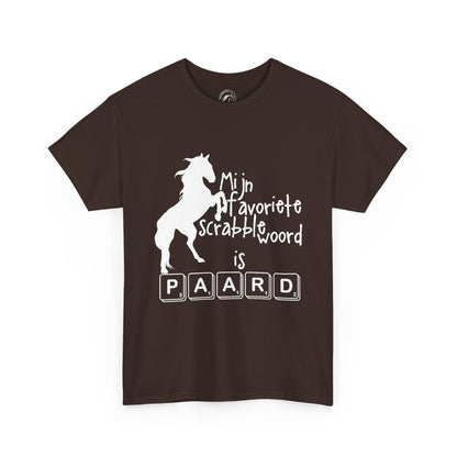 Mijn favoriete scrabble woord is PAARD