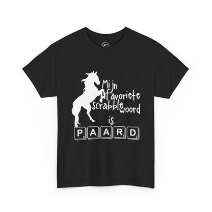 Mijn favoriete scrabble woord is PAARD