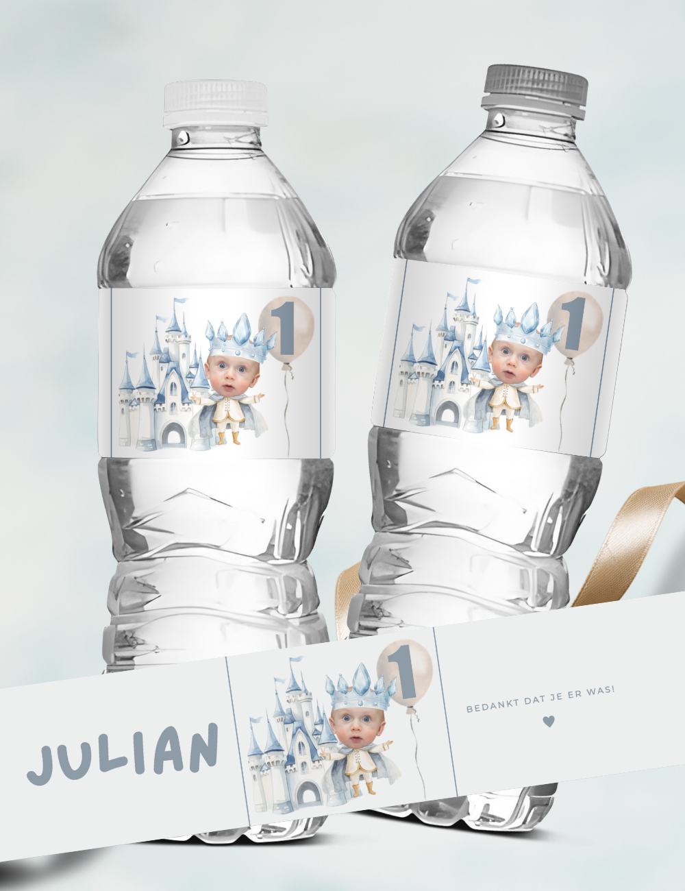Waterflesje-label Kleine Prins